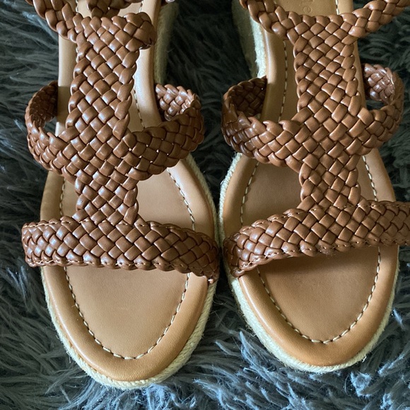 Kate Spade brown fay braided leather wedge sandals - Picture 6 of 13